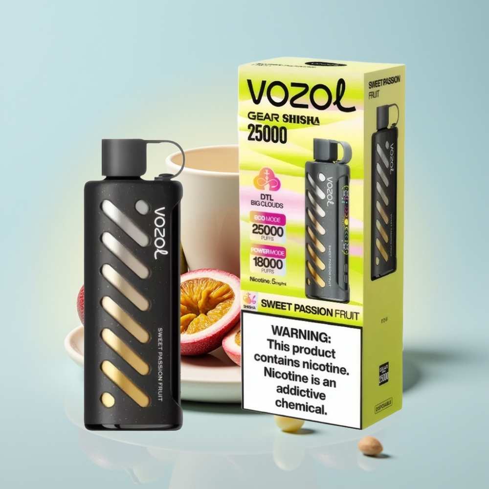 VOZOL Gear Shisha 25000 Puffs Dual Mesh 5mg/ml Sweet Passion Fruit