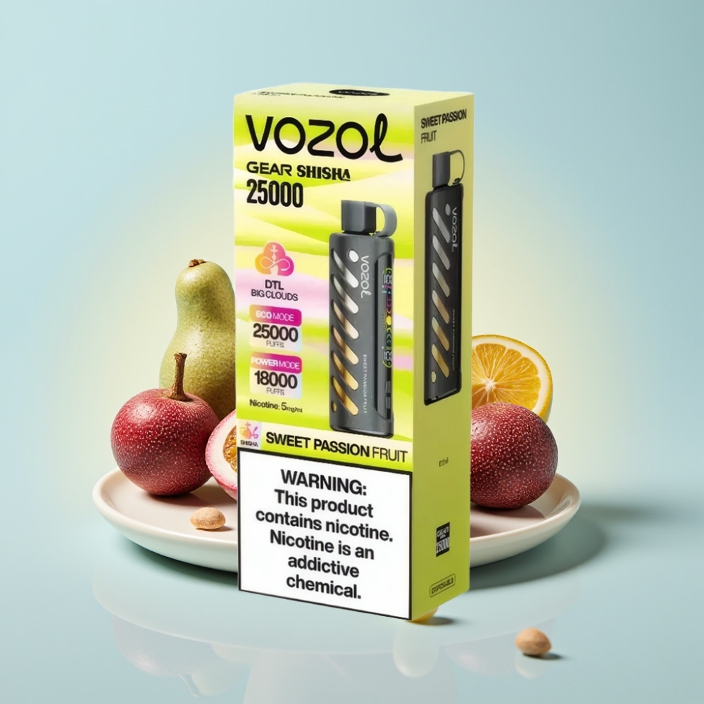 VOZOL Gear Shisha 25000 Puffs Dual Mesh 5mg/ml Sweet Passion Fruit