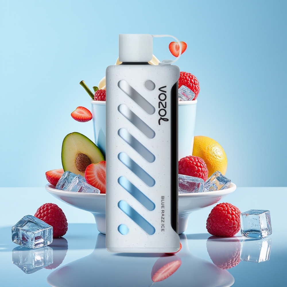 VOZOL Gear Shisha 25000 Sutsud Dual Mesh 1000mAh 5mg/ml Sinine Razz Jää
