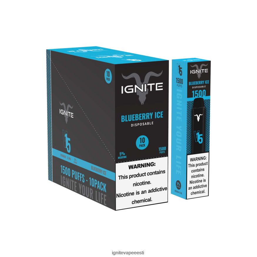 IGNITE Vape Eesti - IGNITE V15 vape pen 10 tk 0V8B60101 roheline õun virsik kiivi