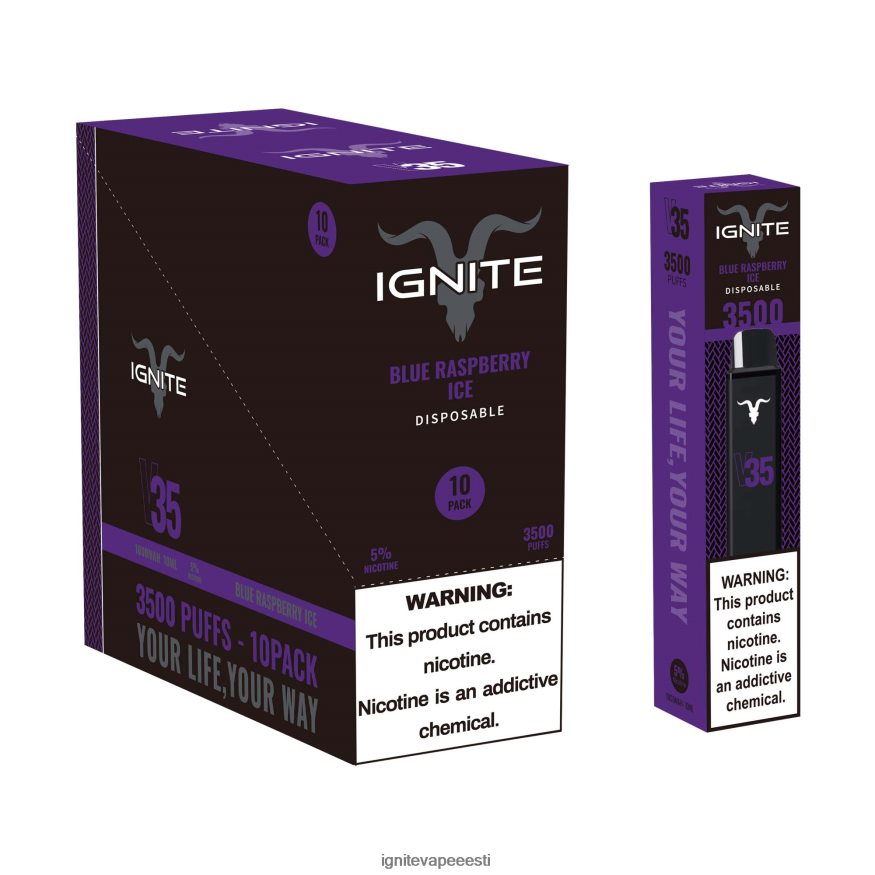IGNITE Vape Tallinn - IGNITE V35 vape pen 10 tk 0V8B60122 viinamarja jää