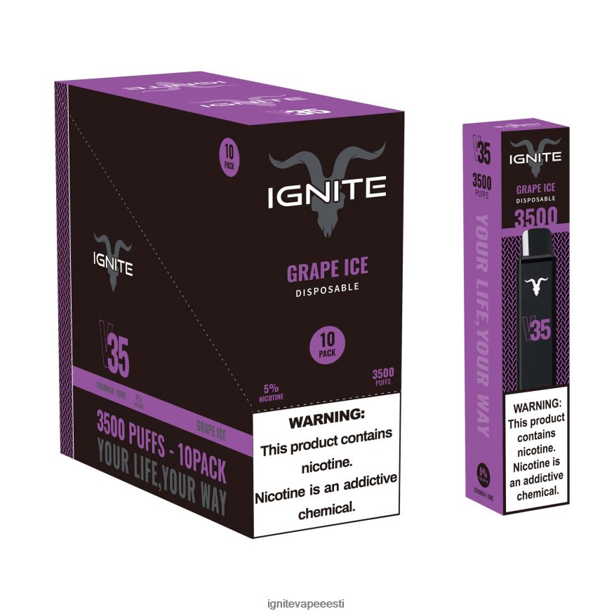 IGNITE Vape Tallinn - IGNITE V35 vape pen 10 tk 0V8B60122 viinamarja jää