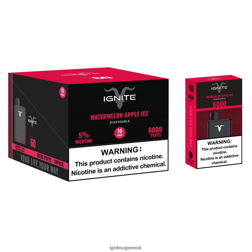 IGNITE Vape Flavours - IGNITE V60 vape pen 10 tk 0V8B6027 maasika banaan