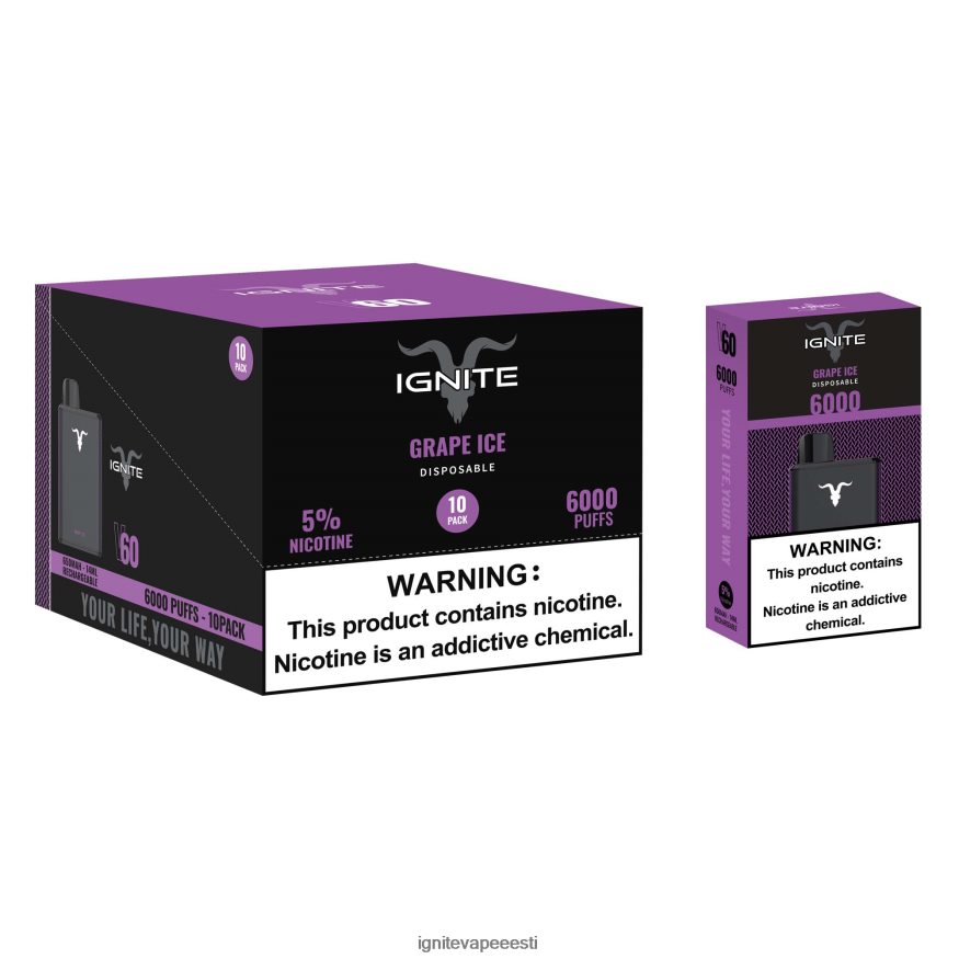 IGNITE Vape Flavours - IGNITE V60 vape pen 10 tk 0V8B6027 maasika banaan