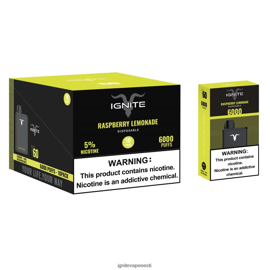 IGNITE Vape Flavours - IGNITE V60 vape pen 10 tk 0V8B6027 maasika banaan
