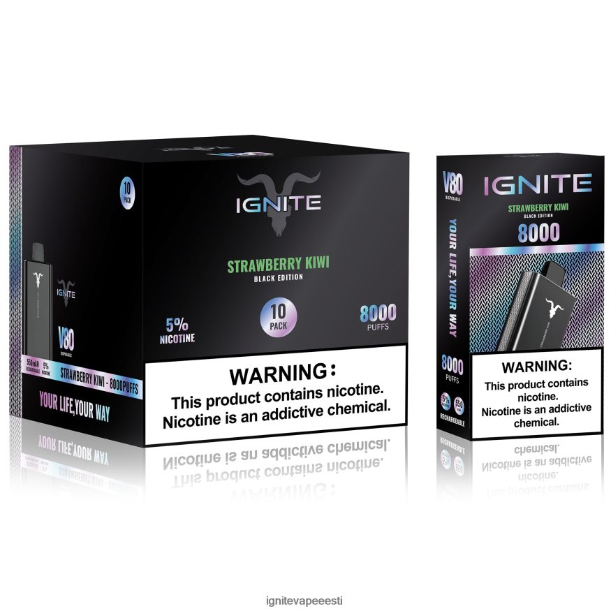 IGNITE Vape Tallinn - IGNITE V80 vape pen 10 tk 0V8B6062 kannatuspuu hapu kiivi