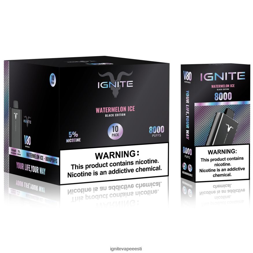 IGNITE Vape Tallinn - IGNITE V80 vape pen 10 tk 0V8B6062 kannatuspuu hapu kiivi