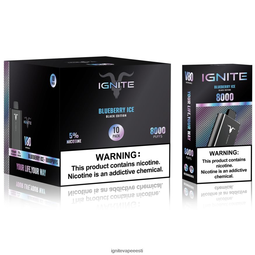 IGNITE Vape Tallinn - IGNITE V80 vape pen 10 tk 0V8B6062 kannatuspuu hapu kiivi