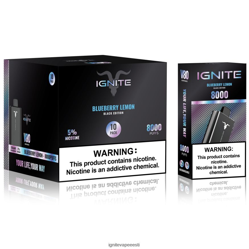 IGNITE Vape Tallinn - IGNITE V80 vape pen 10 tk 0V8B6062 kannatuspuu hapu kiivi